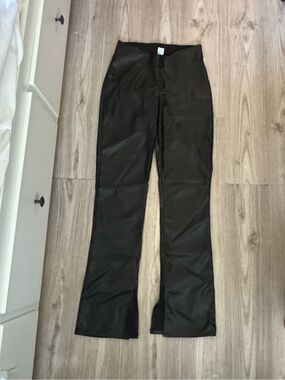 H&M Black High-Waist Wide-Leg Pants